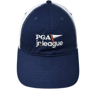 PGA Jr. League Snapback Trucker Hat Blue OS Adjustable Embroidered Mesh Back